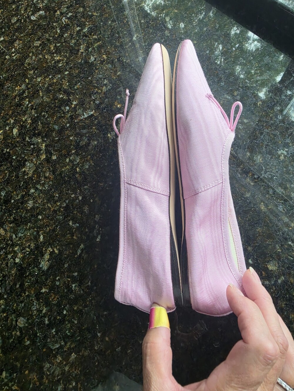 Loeffler Randall Landon Ballet Flat in Powder Pink Moiré Sz 7.5 - Picture 9 of 12